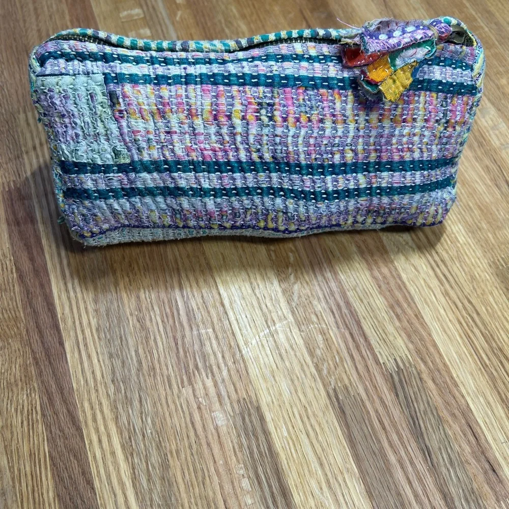 Multicolor Woven Cosmetic Pouch - Picture 1 of 5